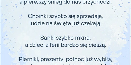 ❄️ Zimowa odsłona projektu „Pory roku w poezji” ❄️